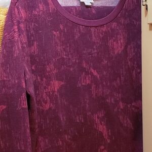 Burgundy Long Sleeve Top